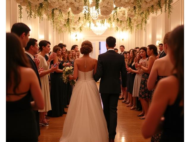 活気ある結婚式のイベント撮影風景